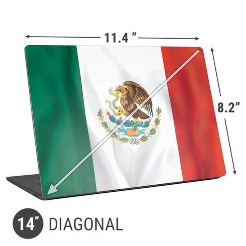 Mexico Flag Universal Laptop 14in (11.4 x 8.2in) Skin